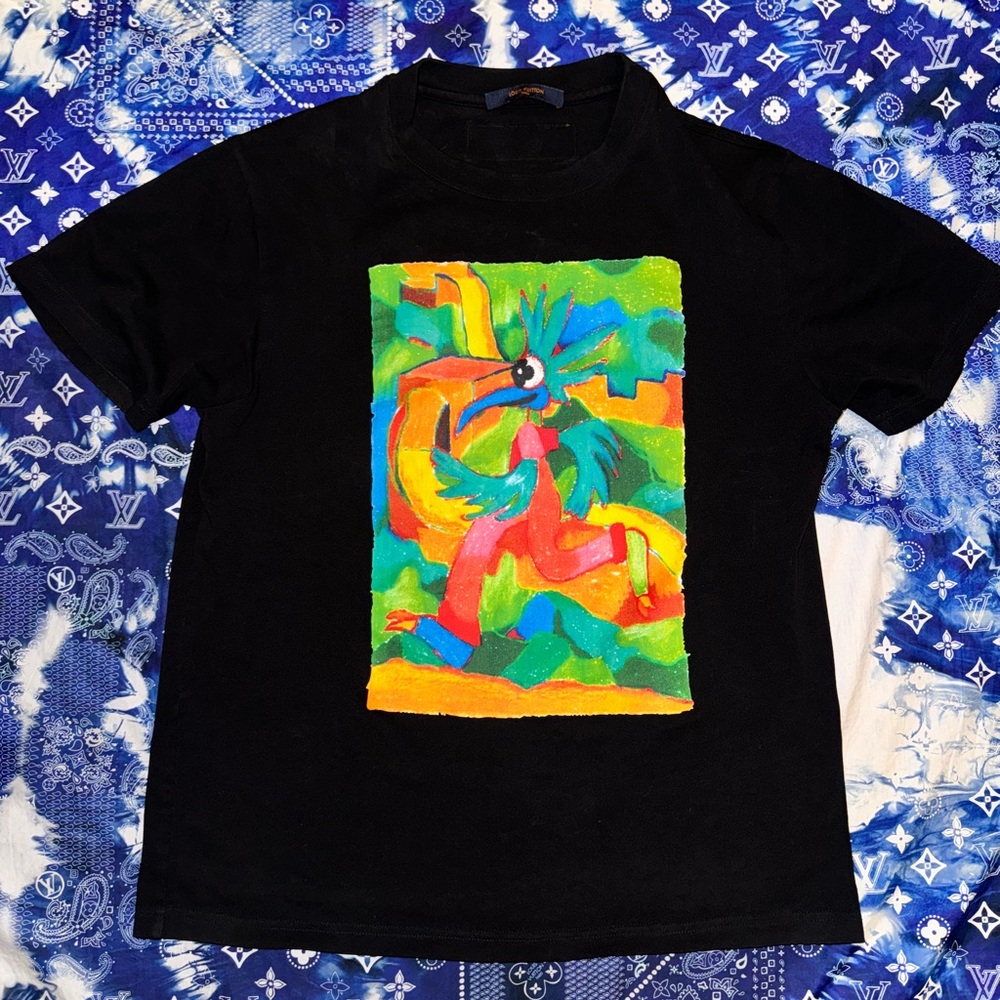 Authentic Louis Vuitton Virgil Abloh Zoom & Friends T Shirt Top LV Monogram